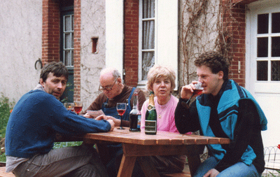 Corstiaan con la familia Loridant, 1988
